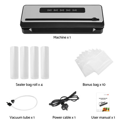 Devanti Food Vacuum Sealer Machine Sealing Cutter 5 Modes Storage Bags 4 Rolls FVS-32-BAG-25X2