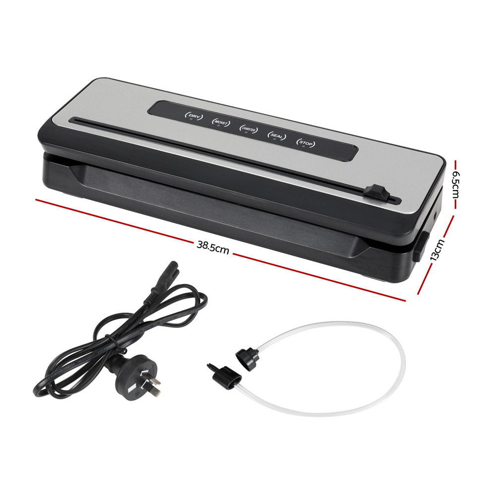 Devanti Food Vacuum Sealer Machine Fresh Storage Sealing Cutter Bags 4 Modes FVS-32-BK