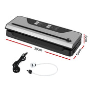 Devanti Food Vacuum Sealer Machine Auto Seal Slide Cutter 9 Modes Marinate Black FVS-32-PKL-BK