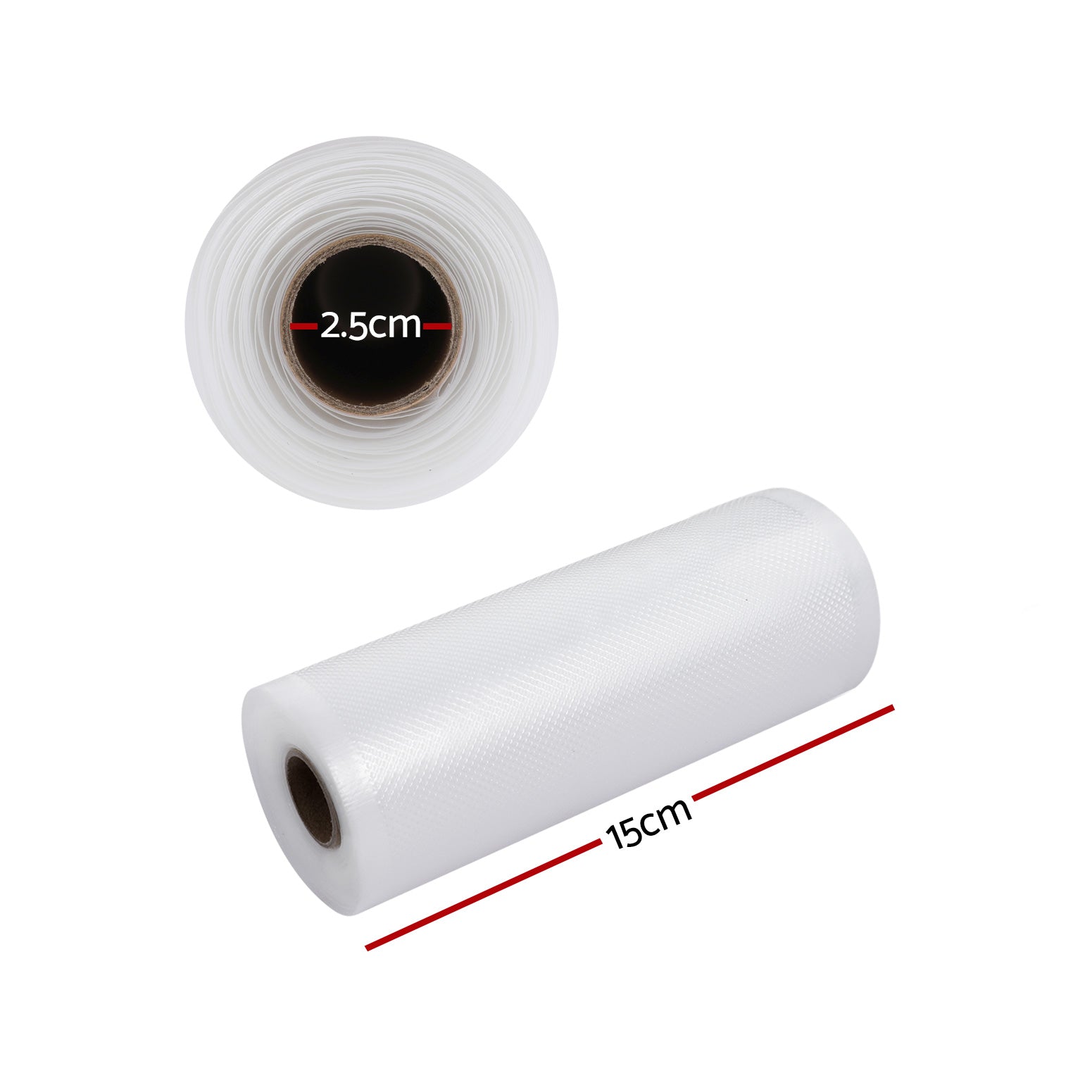 2 Rolls Food Vacuum Sealer Bags Storage Saver Heat Sealing Bag Pack 15CMX6M FVS-BAG-15-TP