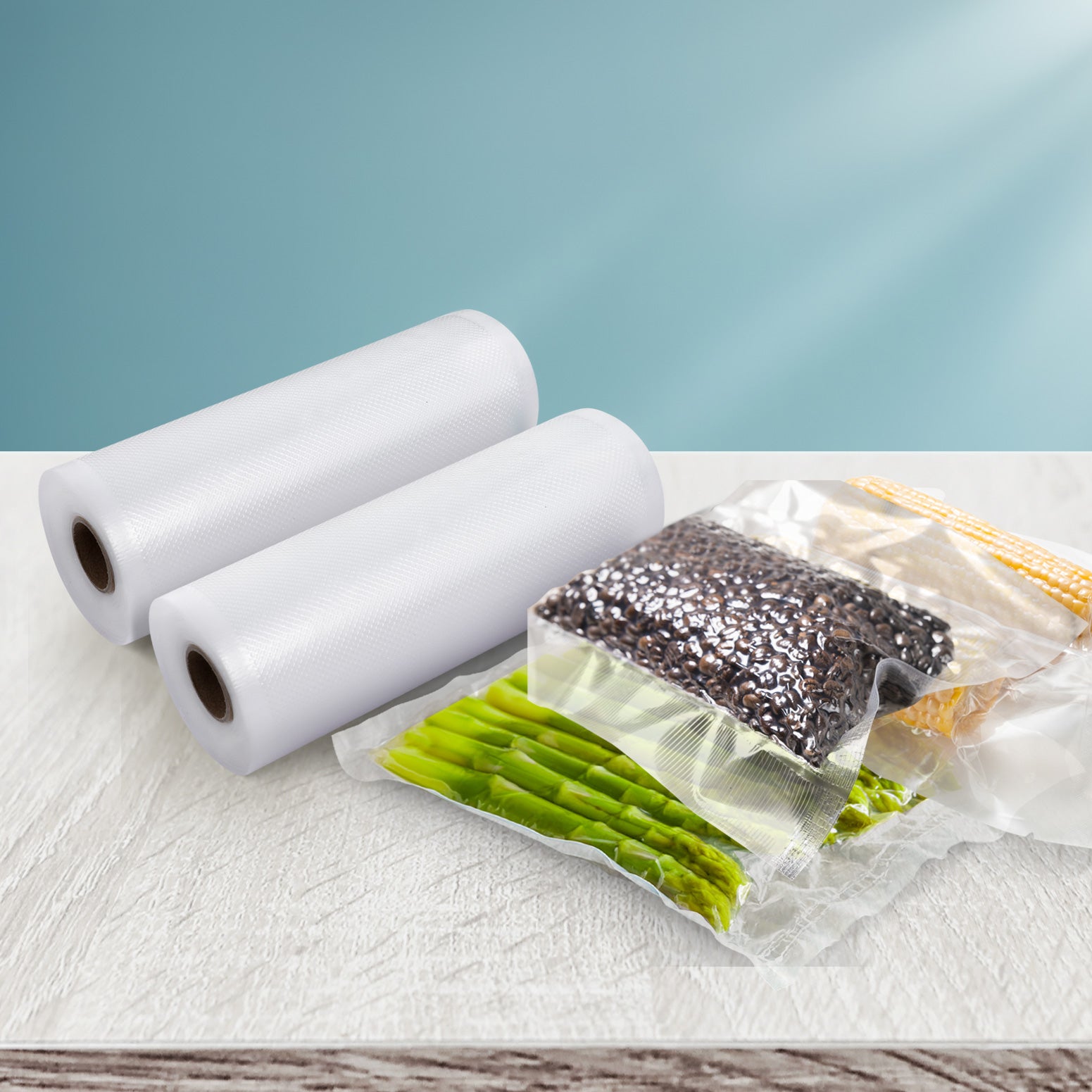 2 Rolls Food Vacuum Sealer Bags Storage Saver Heat Sealing Bag Pack 15CMX6M FVS-BAG-15-TP