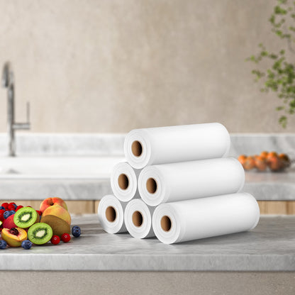 6 Rolls Food Vacuum Sealer Bags Storage Saver Heat Sealing Bag Pack 20CMX6M FVS-BAG-20-TPX3
