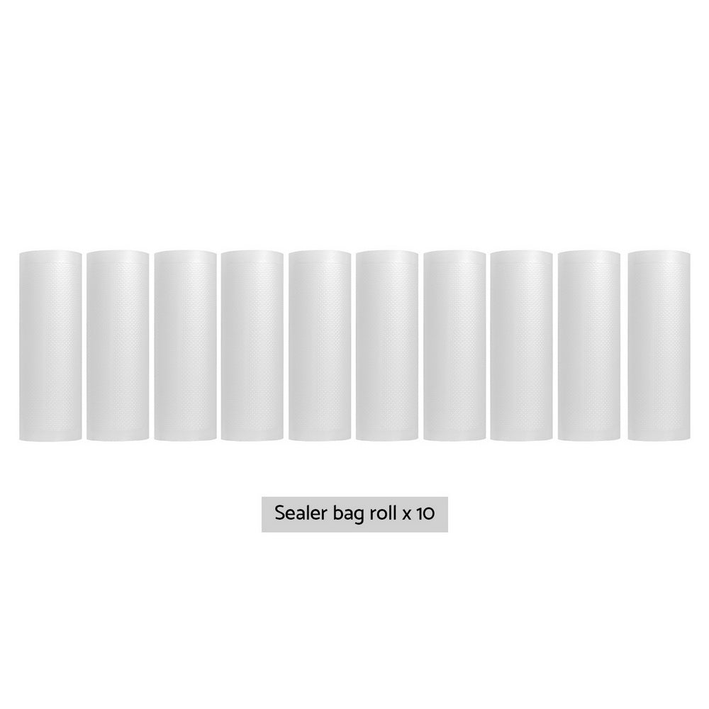 10 Rolls Food Vacuum Sealer Bags Storage Saver Heat Sealing Bag Pack 20CMX6M FVS-BAG-20-TPX5
