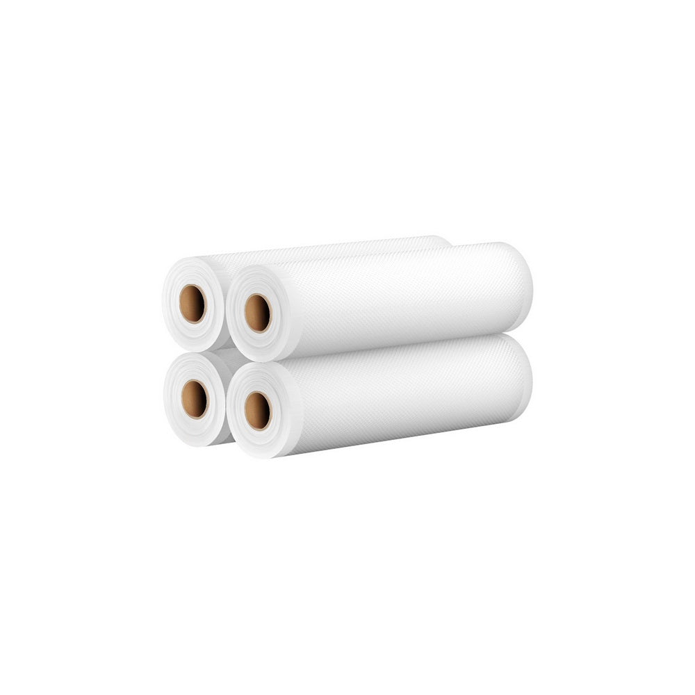 4 Rolls Food Vacuum Sealer Bags Storage Saver Heat Sealing Bag Pack 25CMX6M FVS-BAG-25-TPX2