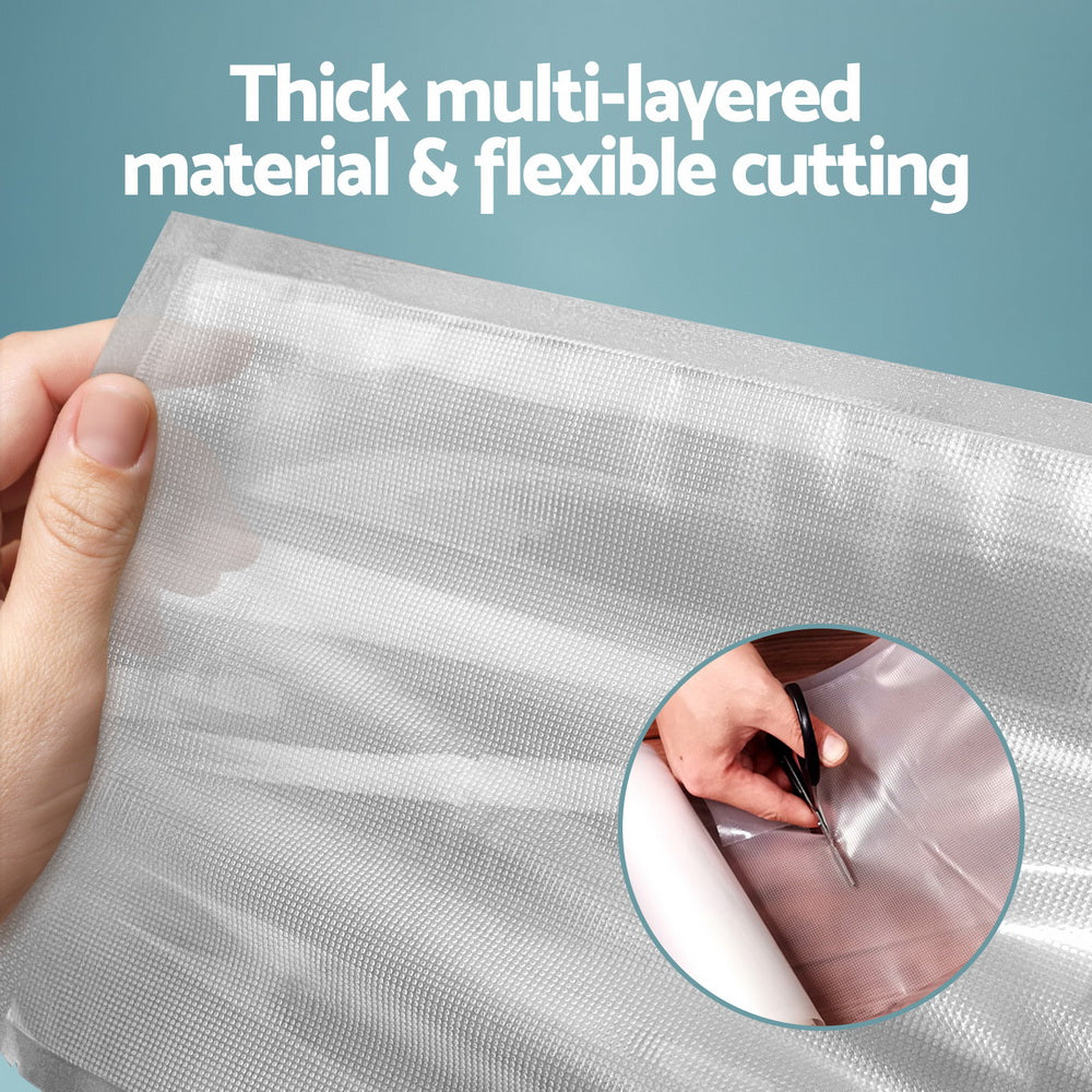 2 Rolls Food Vacuum Sealer Bags Storage Saver Heat Sealing Bag Pack 28CMX6M FVS-BAG-28-TP