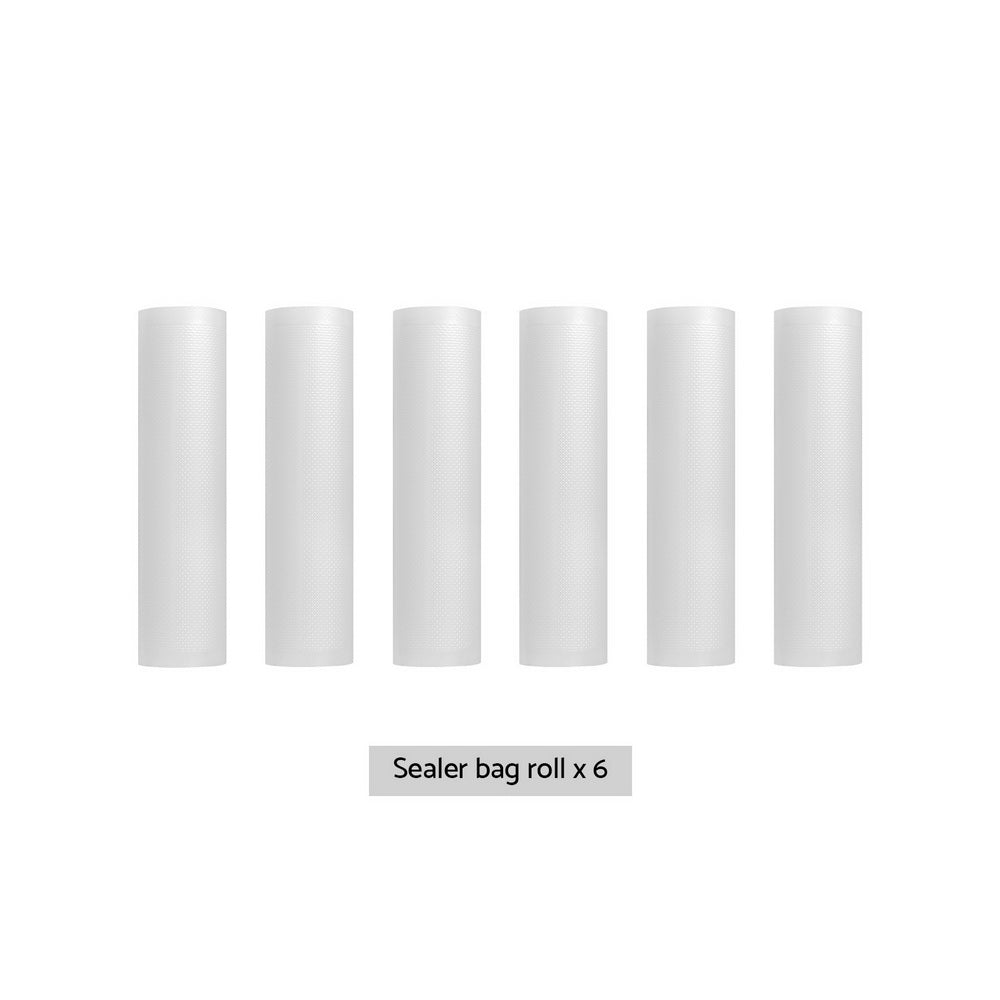 6 Rolls Food Vacuum Sealer Bags Storage Saver Heat Sealing Bag Pack 28CMX6M FVS-BAG-28-TPX3