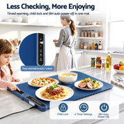 Devanti Food Warming Mat 60 x 38cm Electric Food Warmer With Timer