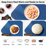 Devanti Food Warming Mat 60 x 38cm Electric Food Warmer With Timer