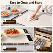 Devanti Food Warming Mat 60 x 38cm Electric Food Warmer With Timer White