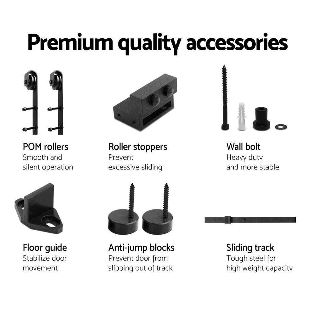 Cefito Sliding Barn Door Hardware Track Set 4m GA-SDOOR-D-4M