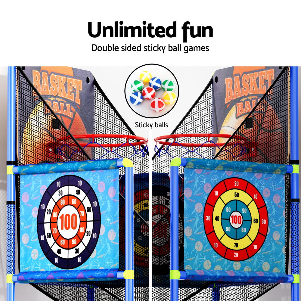 Basketball Arcade Game Electronic Scorer 3 Games Adjustable Kids Blue GAME-BAS-160-BL