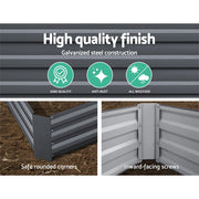 Green Fingers Garden Bed 150x90cm Planter Box Raised Container Galvanised Steel GARDEN-15090-ALUMGR