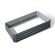 Green Fingers Garden Bed 150x90cm Planter Box Raised Container Galvanised Steel GARDEN-15090-ALUMGR