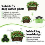 Green Fingers 5 Tier Vertical Garden Planter, Stackable Planters with Wheels, Light Green, Garden Bed, Garden GARDEN-5T-LGR