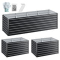 Green Fingers 2-in-1 Raised Garden Bed Kit, 240cm/120cm| 77cm Extra Deep Ergonomic Planter Box | Protect Your GARDEN-77-120-AG-FC2
