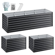 Green Fingers 2-in-1 Raised Garden Bed Kit, 240cm/120cm| 77cm Extra Deep Ergonomic Planter Box | Protect Your GARDEN-77-120-AG-FC2