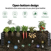 Green Fingers 2-in-1 Raised Garden Bed Kit, 240cm/120cm| 77cm Extra Deep Ergonomic Planter Box | Protect Your GARDEN-77-120-AG-FC2