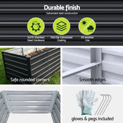 Green Fingers 2-in-1 Raised Garden Bed Kit, 240cm/120cm| 77cm Extra Deep Ergonomic Planter Box | Protect Your GARDEN-77-120-AG-FC2