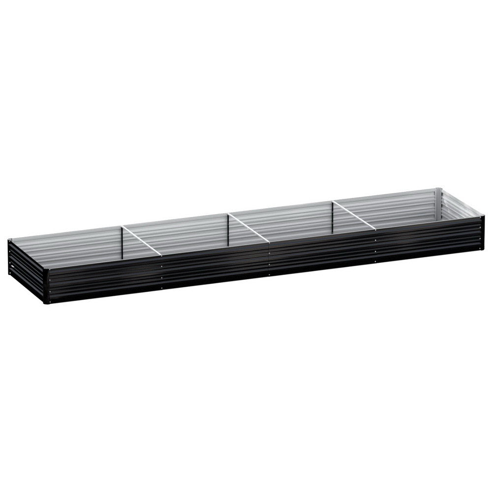 Green Fingers Raised Garden Bed 2 Pcs 210x90cm Planter Box Container Galvanised Metal Outdoor GARDEN-AG-290-CL