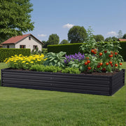 Green Fingers Raised Garden Bed 2 Pcs 210x90cm Planter Box Container Galvanised Metal Outdoor GARDEN-AG-290-CL