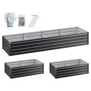 Green Fingers 2-in-1 Raised Garden Bed Kit 45cm Professional Depth Ergonomic 240cm Large Metal Planter Box | GARDEN-AG-45-12-FC2