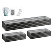 Green Fingers 2-in-1 Raised Garden Bed Kit Ergonomic 45cm Professional Depth 320cm Large Metal Planter Box | GARDEN-AG-45-16-FC2