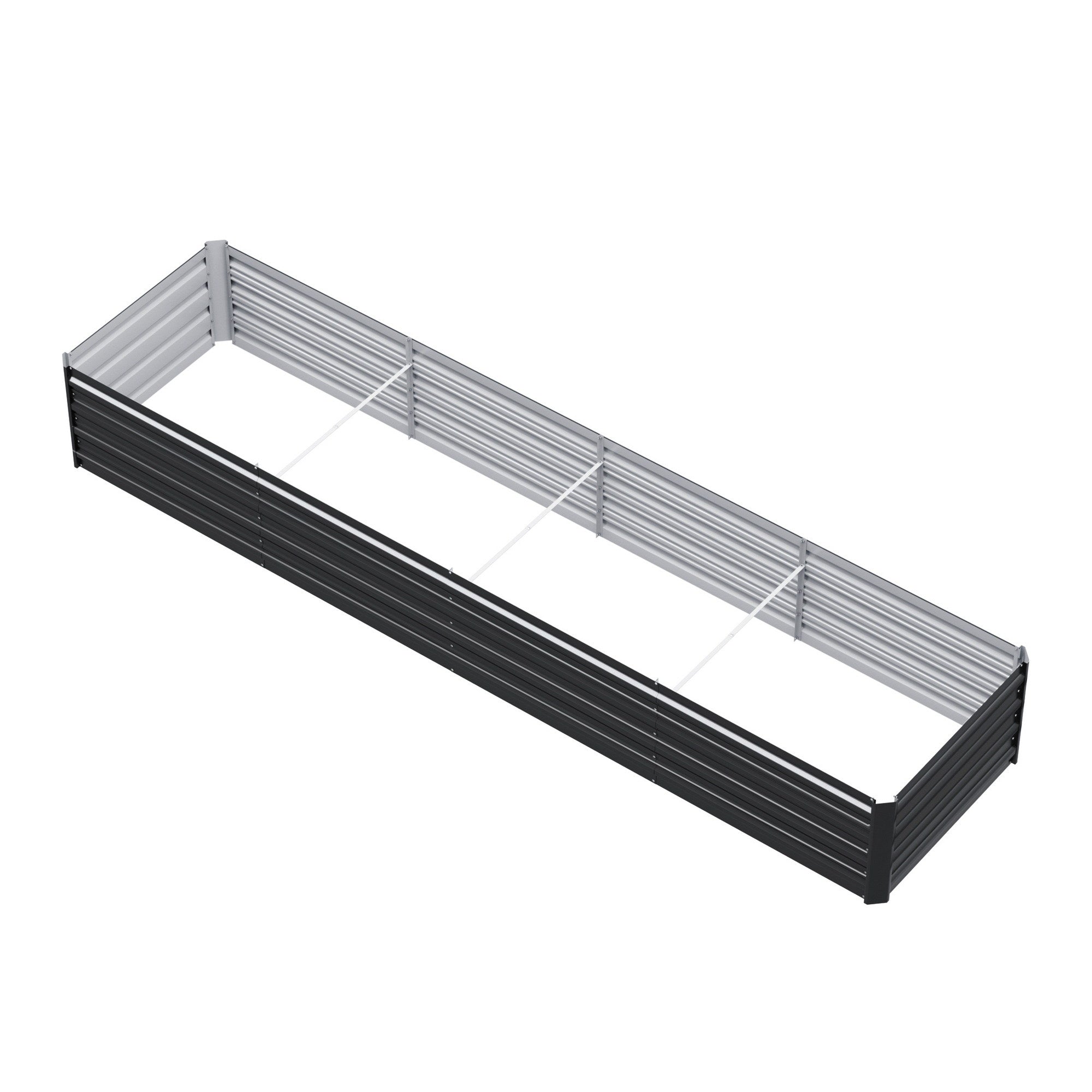 Green Fingers 2-in-1 Raised Garden Bed Kit Ergonomic 45cm Professional Depth 320cm Large Metal Planter Box | GARDEN-AG-45-16-FC2