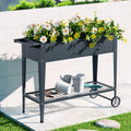Green Fingers Garden Bed Elevated 100X40X80cm Planter Box Raised Container Herb GARDEN-AG-PLAT-ROLL