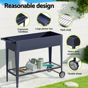 Green Fingers Raised Garden Bed x2 Elevated 100X40X80cm Planter Box Raised Container Herb GARDEN-AG-PLAT-ROLLX2