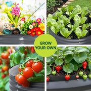 Green Fingers Garden Bed 90X45cm Planter Box Raised Container Galvanised Steel GARDEN-AG-ROU-9045-A