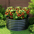 Green Fingers Garden Bed 90X45cm Planter Box Raised Container Galvanised Steel GARDEN-AG-ROU-9045-A