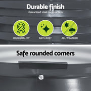 Green Fingers Garden Bed 90X45cm Round Latches Planter Box Raised Galvanised Herb GARDEN-AG-ROU-9045-B