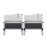 Green Fingers Raised Garden Bed x2 80x49x74cm Greenhouse Planter Box Galvanised Herb GARDEN-ALU-80-ROOFX2