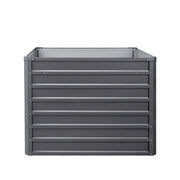Green Fingers 2x Garden Bed 100x100x77cm Planter Box Raised Container Galvanised GARDEN-ALUMGR-10-FC2
