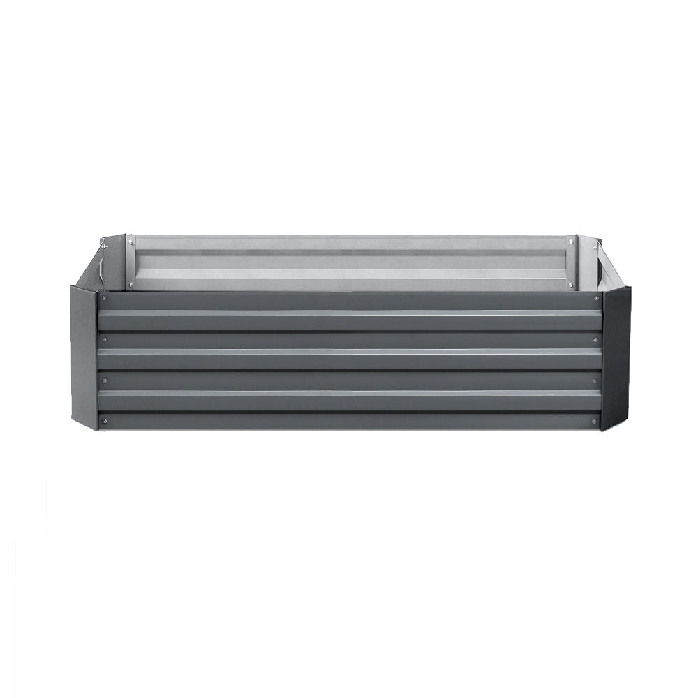 Green Fingers 2x Garden Bed 120x90cm Planter Box Raised Container Galvanised Herb GARDEN-ALUMGR-12-FC2