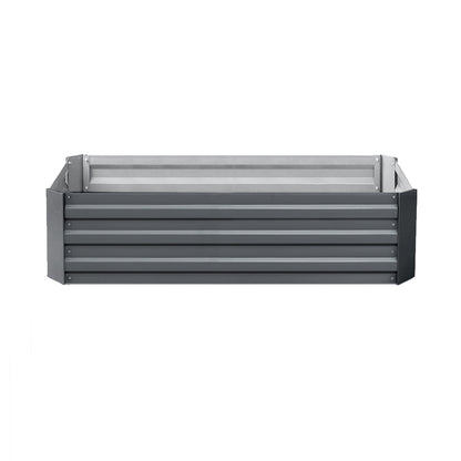 Green Fingers 2x Garden Bed 120x90cm Planter Box Raised Container Galvanised Herb GARDEN-ALUMGR-12-FC2