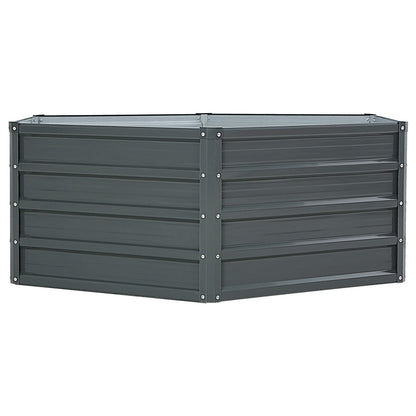 Green Fingers 2x Garden Bed 130x130x46cm Planter Box Raised Container Galvanised GARDEN-ALUMGR-13-FC2