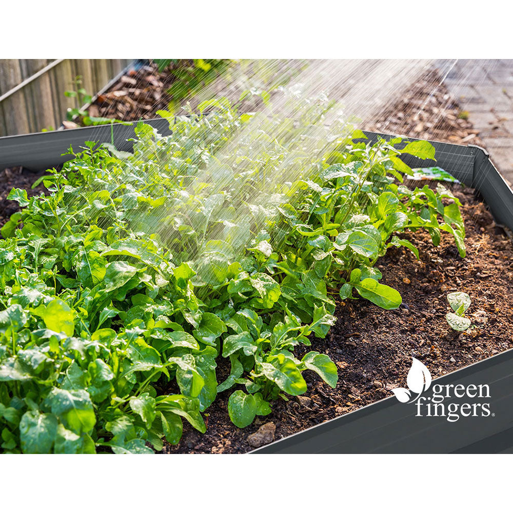 Green Fingers 2x Garden Bed 130x130x46cm Planter Box Raised Container Galvanised GARDEN-ALUMGR-13-FC2