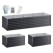 Green Fingers 2-in-1 Raised Garden Bed Kit, 320cm/160cm| 77cm Extra Deep Ergonomic Planter Box | Protect Your GARDEN-ALUMGR-16-FC2