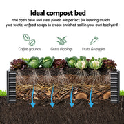 Green Fingers 2-in-1 Raised Garden Bed Kit, 320cm/160cm| 77cm Extra Deep Ergonomic Planter Box | Protect Your GARDEN-ALUMGR-16-FC2