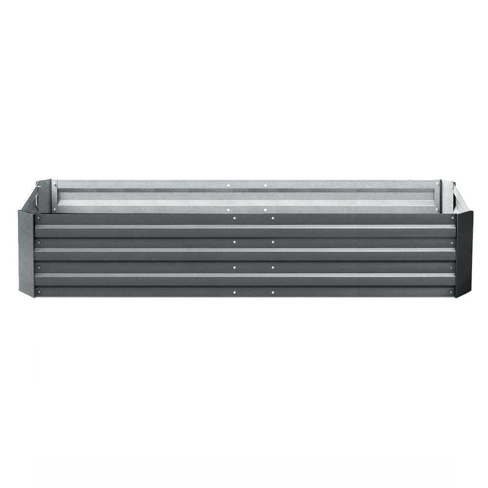 Green Fingers 2x Garden Bed 210x90cm Planter Box Raised Container Galvanised Herb GARDEN-ALUMGR-21-FC2