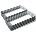 Green Fingers 2x Garden Bed 210x90cm Planter Box Raised Container Galvanised Herb GARDEN-ALUMGR-21-FC2