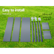Green Fingers Garden Bed Elevated 100X80X30cm Planter Box Container Galvanised GARDEN-ALUMGR-PLAT-L