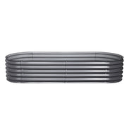 Green Fingers Garden Bed 160X80X42cm Oval Planter Box Raised Container Galvanised GARDEN-OVAL-1608042