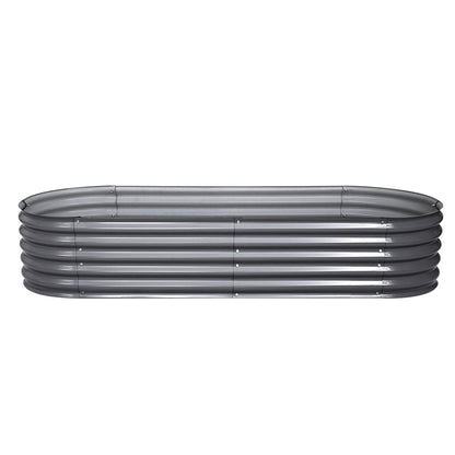 Green Fingers Garden Bed 160X80X42cm Oval Planter Box Raised Container Galvanised GARDEN-OVAL-1608042