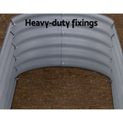 Green Fingers Garden Bed 160X80X42cm Oval Planter Box Raised Container Galvanised GARDEN-OVAL-1608042