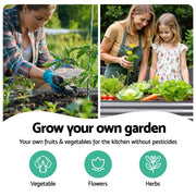 Green Fingers Garden Bed 320X80X42cm Oval Planter Box Raised Container Galvanised GARDEN-OVAL-3208042