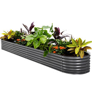 Green Fingers Garden Bed 320X80X42cm Oval Planter Box Raised Container Galvanised GARDEN-OVAL-3208042