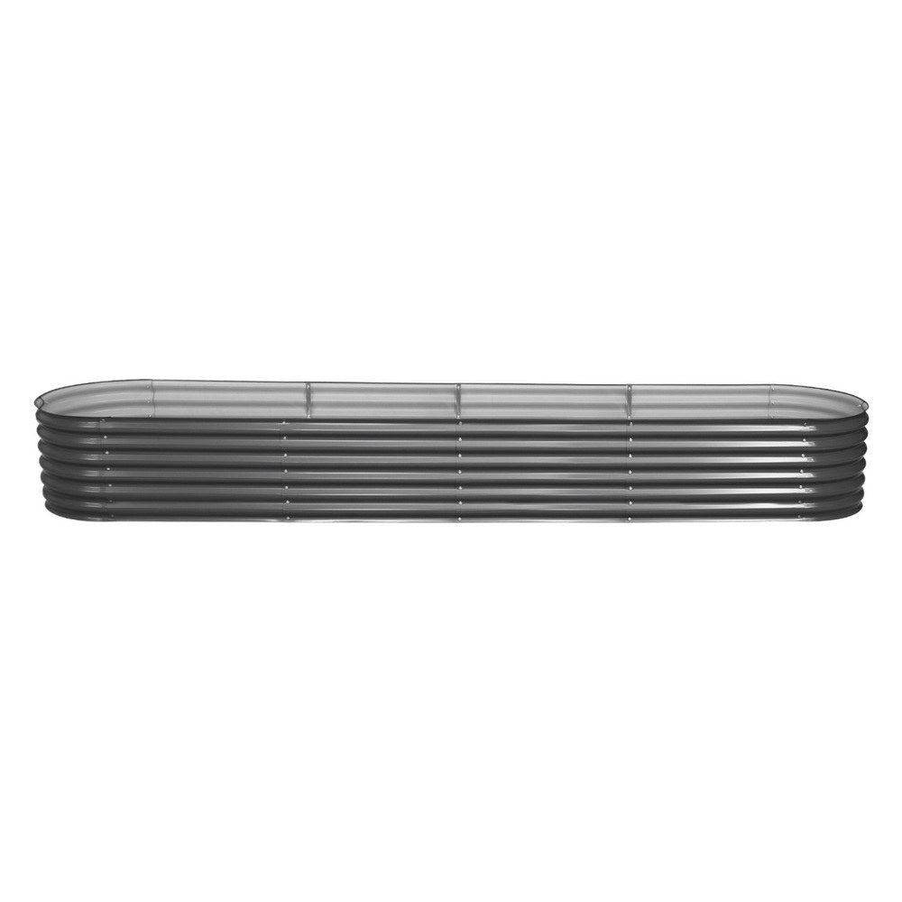 Green Fingers Garden Bed 320X80X42cm Oval Planter Box Raised Container Galvanised GARDEN-OVAL-3208042