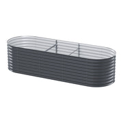 Green Fingers Garden Bed 240X80X56cm Oval Planter Box GARDEN-OVAL-AG-2408056